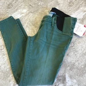 Isabel maternity green skinny jeans